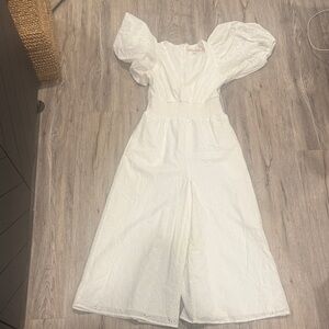 Hutch is Eyelet Puff Sleeve Jumpsuit